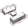 thumbnail image 2 of vidaXL 7 Piece Patio Lounge Set with Cushions Poly Rattan Brown, 2 of 11