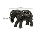 thumbnail image 5 of Lizza Elephant Tabletop Decor, Detailed Cut Out Bronze Resin, 17 Inch, 5 of 5