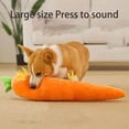 thumbnail image 2 of Giant Carrot Dog Toy, The Mellow Dog Calming Carrot, Sturdy Plush Multi-squeaks Toys, Cute Stuffing Chew Boredom Toys for Indoor Small Medium Large Dogs (2), 2 of 8