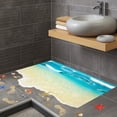thumbnail image 1 of 1 Pack Beach Wall Decals , Removable Sticker , Beach 3d Bedroom Living Room Floor Paste Kindergarten Environment Decoration Home Decor, Bathroom Kitch, 1 of 5