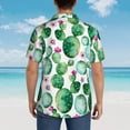 thumbnail image 6 of Kll Men'S Hawaiian Shirt Short Sleeve Button Down Beach Shirts-Cactus Plants, 6 of 8