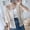 Beige, variant on 2026 Fashion 3/4 Sleeves Knitted Shrug Hollow Boho Style Crochet Cardigan Open Front Cardigan Women