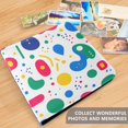 thumbnail image 4 of FORMRS 3 Ring Photo Album 4"x6" Self Adhesive Large Capacity PU Leather Cover, Colorful Round, 4 of 8