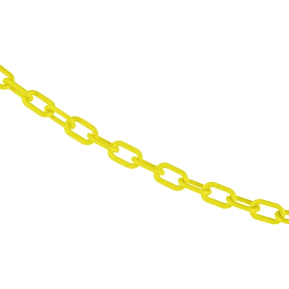 3/4 Inch x 25 Feet Yellow Plastic Safety Chain