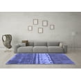 thumbnail image 3 of Ahgly Company Machine Washable Indoor Square Southwestern Blue Country Area Rugs, 6' Square, 3 of 4