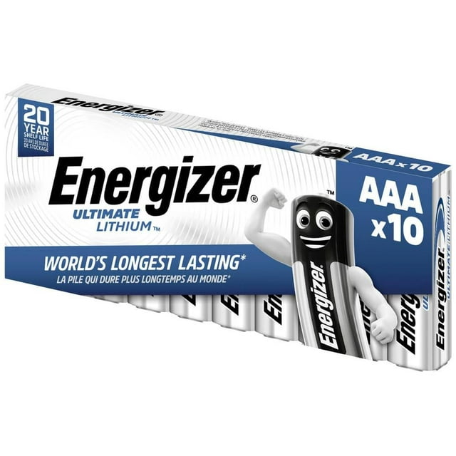 Batería Energizer Ultimate Lithium AAA de 1,5 V (paquete de 10)