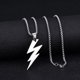 thumbnail image 2 of Collar con colgante de relámpago eléctrico Punk para hombres y mujeres, Collar de pareja de acero inoxidable, Hip Hop, venta al por mayor, moda, 2 of 4