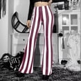 thumbnail image 5 of Fesfesfes Women Casual Pants Fashion Striped Printed High Waist Flare Pants, 5 of 9