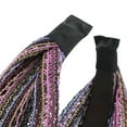 thumbnail image 7 of LinYooLi Hairband, Boho Style Non-slip Wide Headband with Teeth, Fabric Headbands for Women's Hair, Large Head Bands for Women, Black (1 Count Pack of 1), Hair Accessories for Women Girls, 7 of 7