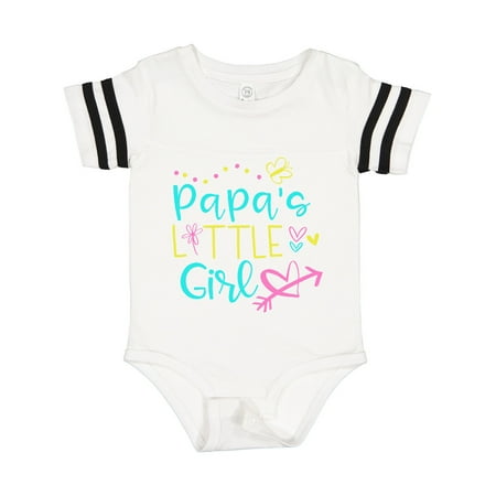 

Inktastic Papa s Little Girl with Hearts Flower and Butterfly Gift Baby Girl Bodysuit