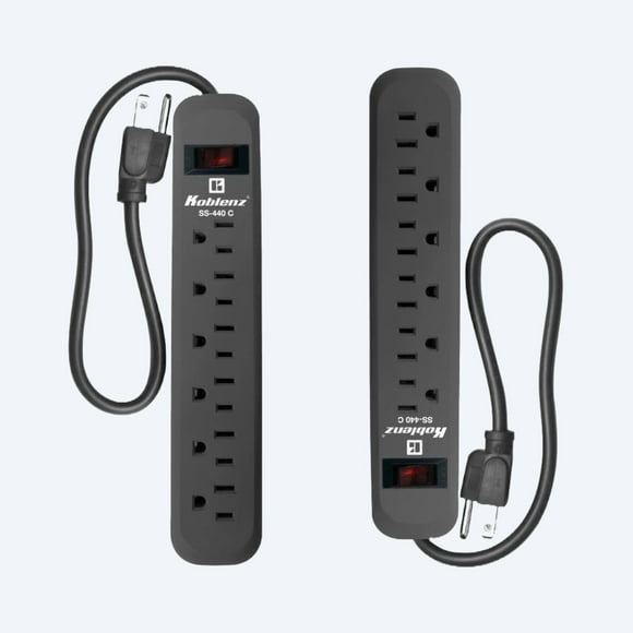 Multicontacto Supresor Picos KOBLENZ 6 contacto KIT 2 piezas