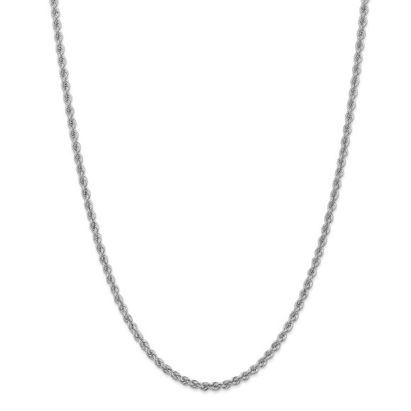 14k WG 3.25mm Regular Rope Chain 8 Inch "Bracelets