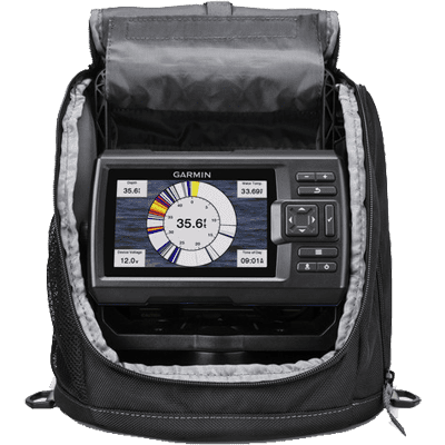 garmin echomap plus 73cv ice fishing bundle