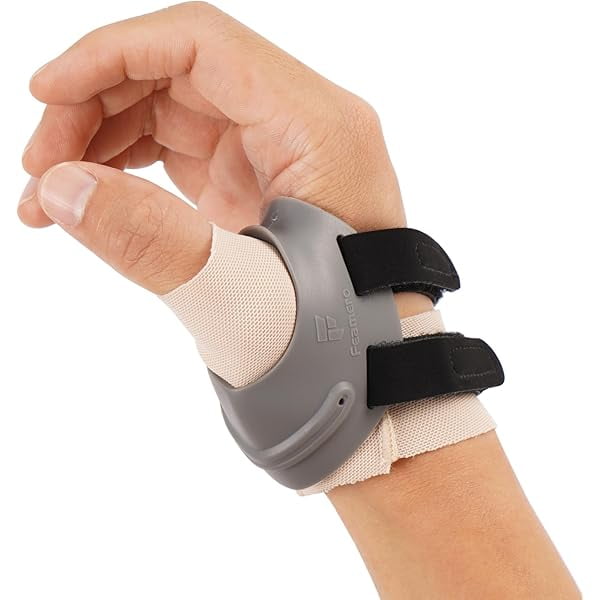 wonima44 CMC Thumb Brace for Arthritis Pain Relief - Thumb Splint with sleeve for Osteoarthritis & Basal Joint Support - Adjustable & Lightweight Stabilizer for Men & Women (S, Left Hand)