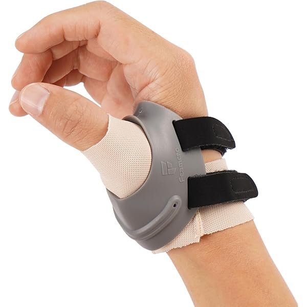 wonima44 CMC Thumb Brace for Arthritis Pain Relief - Thumb Splint with sleeve for Osteoarthritis & Basal Joint Support - Adjustable & Lightweight Stabilizer for Men & Women (S, Left Hand)