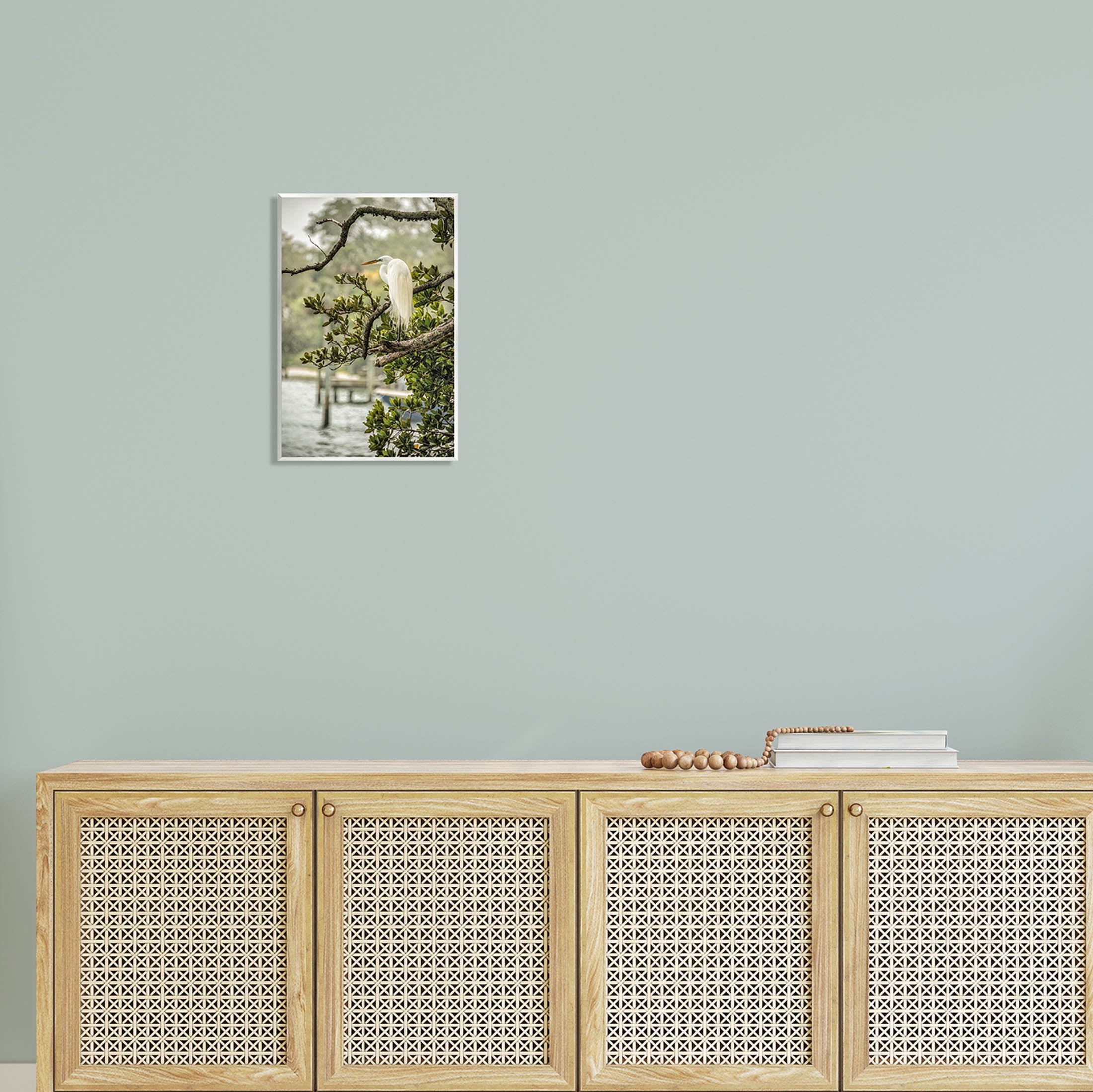 Stupell Industries Elegant Bird Perched Lakeside Tree Photograph Unframed Art Print Wall Art, Design by Mary Lou Photography