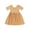 Orange, variant on Toddler Girls' Bamboo Fiber Dress, Summer Short Sleeve Solid Swing Dress for 0-6 Years Baby Dress Mint Green 12-18