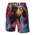 thumbnail image 4 of Fuzoiu Cartoon Big-Eyed Dog Print Men's Beach Shorts,Men's Swim Trunks,Quick Dry Board Shorts with Pockets,Men's Bathing Suits for Surfing, Running, and Casual Wear-Large, 4 of 6