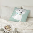 thumbnail image 6 of LNWH Decorative Pillow Covers, Cute Cartoon Puppy Square Sofa Decorative Knit Pillow Case, 20"x20", 6 of 8