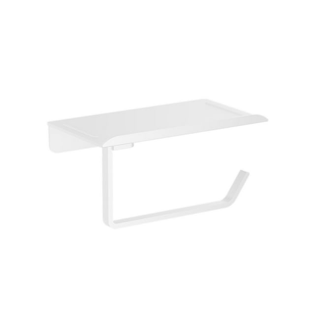 Qiweii No Drill Bathroom Toilet Paper Holder,Wall Mounted Storage Rack for Tissue and Sundries Organization