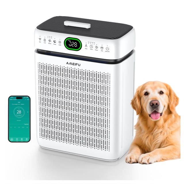 Purificador de Aire AMEIFU para Habitaciones Grandes Hasta 325 m² con WiFi