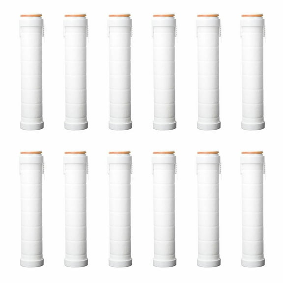 12Pcs Shower Head Filters for High Pressure Shower Head, 3.75" PP-Cotton Filter Cartridge for Hard Water Soften Hard Water, Handheld Shower Head Replacement Filters