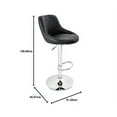 thumbnail image 3 of CangLong Swivel Adjustable Counter Height Bar Stools Set of 1 PU Leather Bar Counter Stools with Back Modern Barstools Lift Stools for Kitchen Counter Chairs,Black, 3 of 8