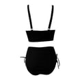 thumbnail image 4 of HAIJIE Tankini Women's Swimsuits 2 Piece Sheer Mesh Swimsuit Dress Swimwear Bikinis for Women Wife Beach Towel Wrap Skirt (Black,M), 4 of 4