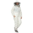 thumbnail image 5 of Beeattire Airmesh Beekeeper Suit Single Layer Ventilated Bee Suit Airy Bee Suits for Men and Women Vented Bee Suit Metal Zippers White Beekeeping Suit Round Hood with Gloves (6XL), 5 of 5