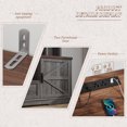thumbnail image 5 of EnHomee Entertainment Center with LED Lights and Power Outlets, Large Farmhouse TV Stand for up to 60" TVs with Storage, Grey, 5 of 15