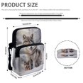 thumbnail image 6 of FUIALDOLG Snowy Winter Wolves Crossbody Bags, Stretch Polyester Portable Leakproof Messenger Bag for Outdoor Travel, 6 of 7