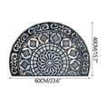 thumbnail image 4 of Xmas Decorations New 40x60cm Bohemian-Style Semi-Circular Doormat Entryway Non-Slip Floor Mat with Crystal Velvet, D, 4 of 5