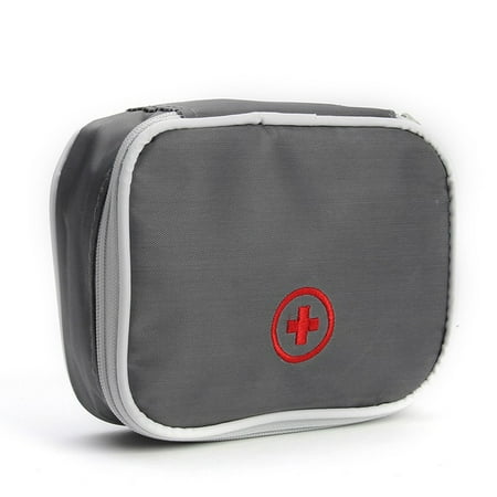 Mini Outdoor First Aid Kit Bag Travel Useful Portable Medicine Package Emergency Kit Bags Medical Storage Bag Small Organizer for Travel Business Trip Household Grey Style