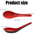 thumbnail image 5 of 2Pack / 8Pack Asian Soup Spoons, Chinese Japanese Miso Ramen Wonton Dumpling Pho Rice Noodle Soba Soup Spoons, Red and Black Soup Spoons, 5 of 7