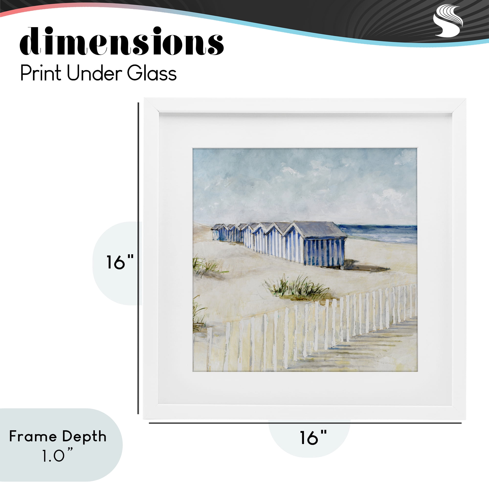 Stupell Industries Vintage Coastline Nautical Shacks White Framed Print Under Glass, design by Lorenzo Collective