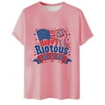 thumbnail image 1 of SOMOWI T-Shirts pour Hommes Coupe Ample Manches Courtes Col Rond Été Confortable Imprimé Rose Vêtements d'Automne, 1 of 3