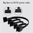 thumbnail image 4 of 5 Cable de alimentación 5 Molex 4 pines 1 a SATA 15 pines Divisor de suministro de disco duro 78 cm, 4 of 5