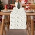 thumbnail image 6 of Uxgjfwu Gold Foil Christmas Table Runner, Snowflake Elk Pattern Nylon Fabric Flag, Festive Table Decoration for Holiday Gathering, Party Setting, 6 of 6