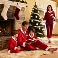 thumbnail image 2 of Ensembles de Tenues pour Femmes Famille Satin Ensembles Assortis de Noël - Polyester Doux Confortable Tenue Festive pour Hommes Adultes Enfants Famille Noël, 2 of 2