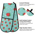 thumbnail image 2 of Yayeee Double Oven Mitt Kitchen Heat Resistant Baking 35" x7" Quilted Glove, Strawberry Pattern, 2 of 6