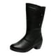 thumbnail image 2 of Botines de mujer Tacón alto Casual Moda femenina Plataforma Tacón de cuña Cremallera lateral Media pantorrilla Zapatos negros Wmkox8yii sa3219, 2 of 7