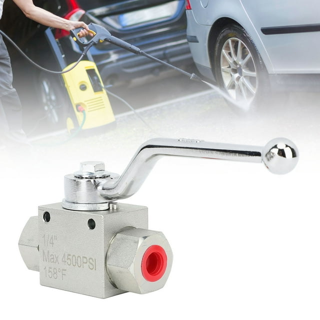 Quick Installation Pressure Washer, High Pressure Stainless Steel Ball Valve Kit 4500 PSI with Quick Connect Fittings for Efficient Cleaning