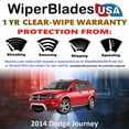 thumbnail image 2 of 2014 Dodge Journey Beam Wiper Blades Wipers w/1yr Warranty (Set of 2) (WiperBladesUSA), 2 of 5