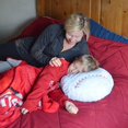 thumbnail image 2 of Baseball Pillow Big Baseball Throw Pillow Soft Stuffed Baseball Plush Pillow Round Large Baseball Shaped Pillow, 2 of 5