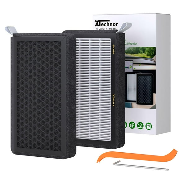 Filtro de aire de cabina XTechnor HEPA con carbón activado, paquete de 2