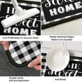 thumbnail image 6 of acdanc Buffalo Plaid Farmhouse Black and White Kitchen Mat, 17.7" x 47.2" + 17.7" x 23.6", 2 Count, 6 of 6