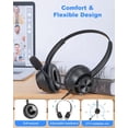 thumbnail image 3 of Auriculares USB New bee con micrófono para PC con cable USB-A y USB-C, 3 of 8