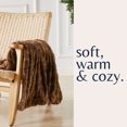 thumbnail image 5 of Great Bay Home Brown Faux Fur Reversible Throw Blanket for Couch or Chair, 50" x 60", 5 of 6