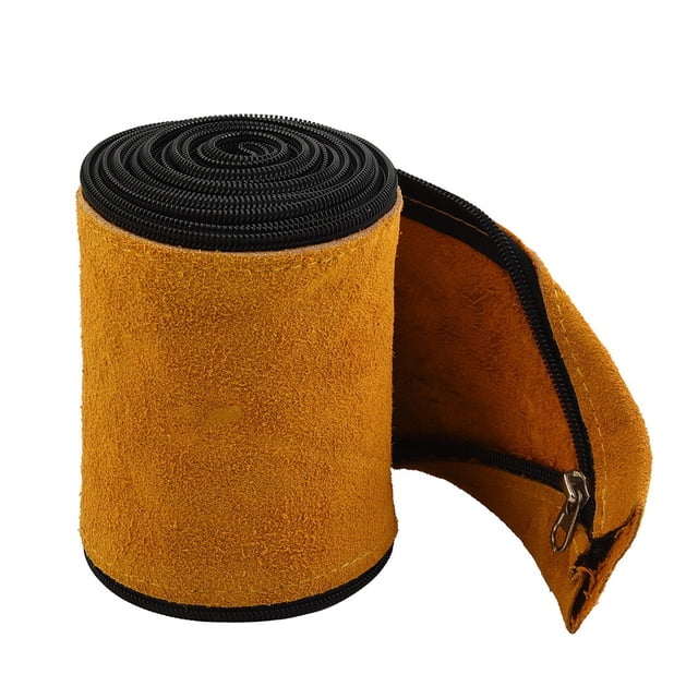 1PC TIG Welding Cable Cover 11.5ft Length 4' Width Stitched Mig/Plasma Cable Cover Tig Cover Yellow Leather Tool Accessories