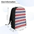 thumbnail image 6 of ZNDUO Blue American Patriotic Stars Pattern Travel Backpack, 16 Inch Lightweight Bookbag, 6 of 8